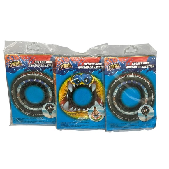 SPLASH-N-SWIM SPLASH RING FLOAT BUNDLE (3) POOL BEACH LAKE TOY FUN - Picture 6 of 6